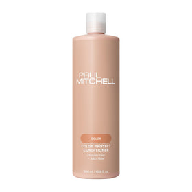 Paul Mitchell front bottle view showing label and benefit of color protection