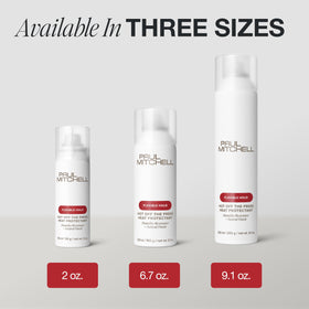 paul mitchell product near flat iron illustrating thermal protection use