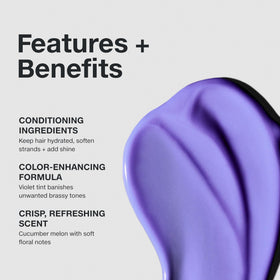 Applying Paul Mitchell conditioner in hair to reduce brassiness and smooth strands