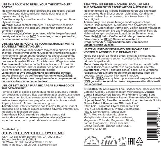 Paul Mitchell recycling-focused packaging detail, shows PCR material and lower-waste design