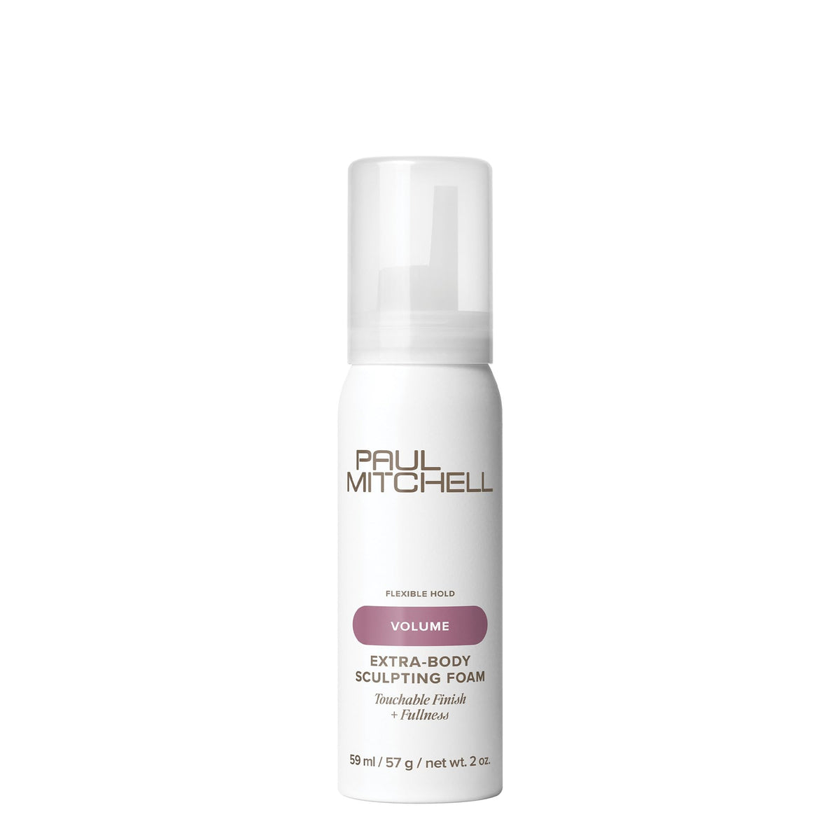 Paul Mitchell foam front-facing 2 oz bottle showing branding and size benefit