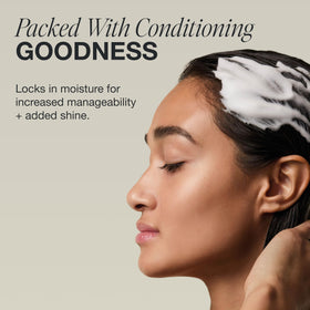 Paul Mitchell applying foam to damp hair at roots, demonstrates lift and control