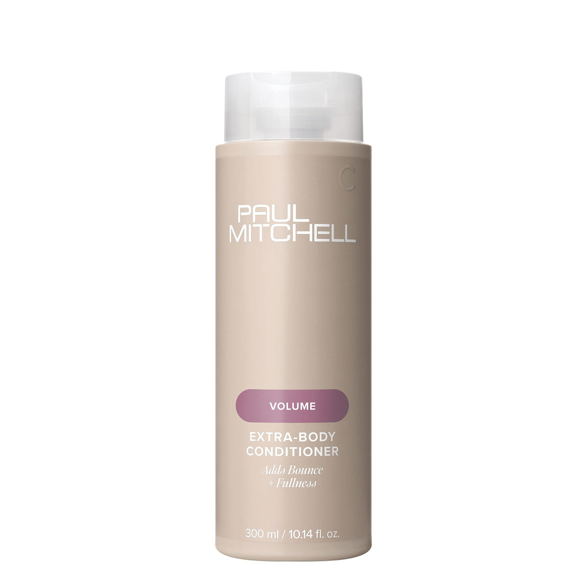 Paul Mitchell front packaging shows product and volume benefits