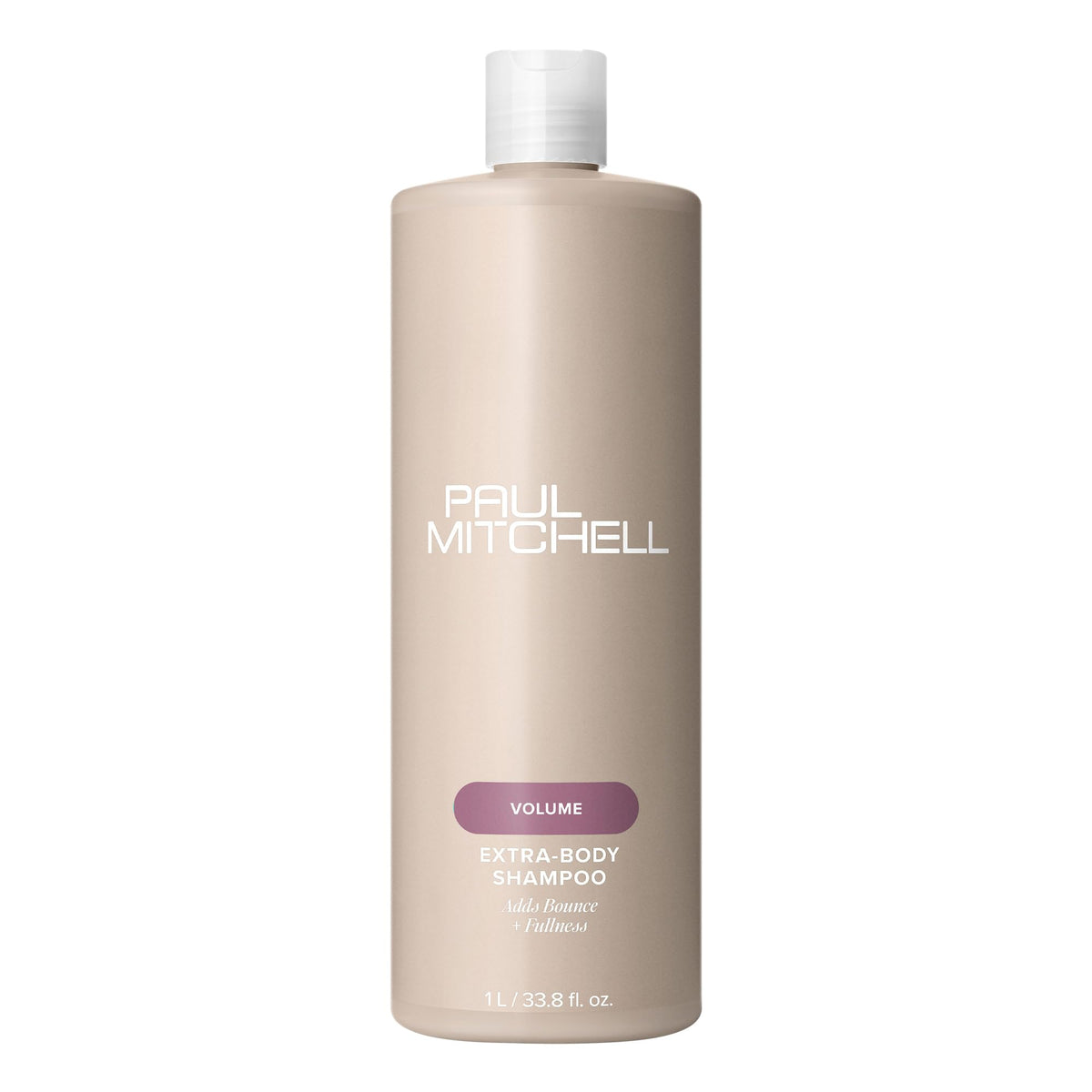 Paul Mitchell front bottle showing label and volume for easy identification and shelf appeal