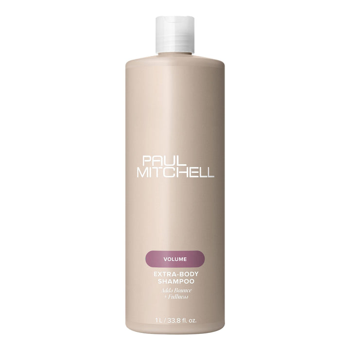 Paul Mitchell front bottle showing label and volume for easy identification and shelf appeal