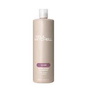 Paul Mitchell Extra-Body Shampoo front packaging shows full-size bottle and label benefit
