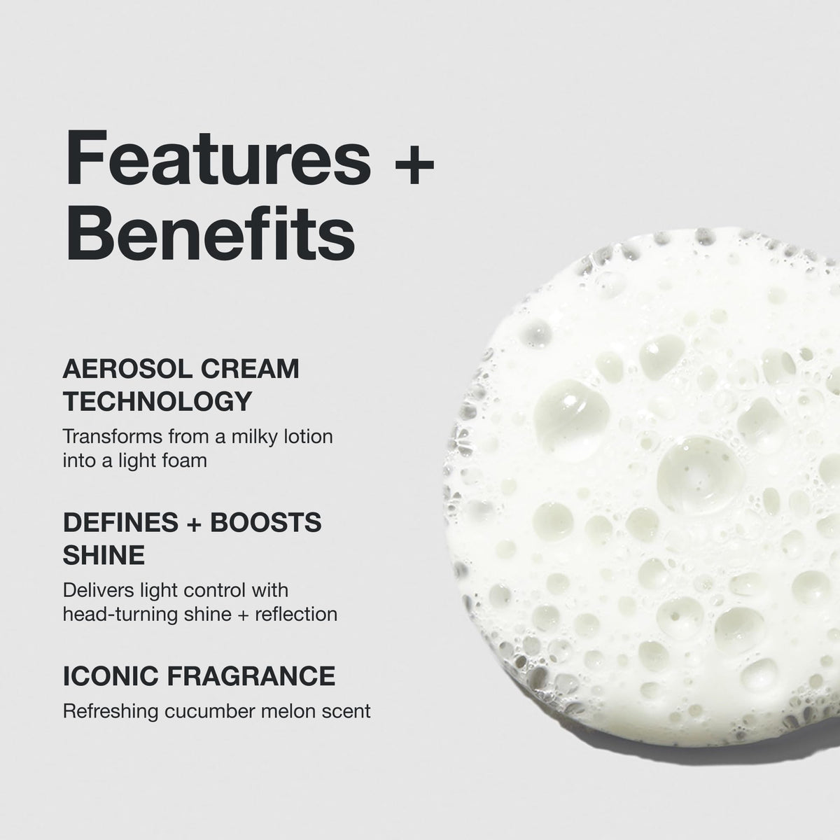 Paul Mitchell foam texture in palm demonstrating lightweight spreadability