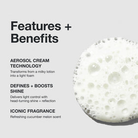 Paul Mitchell foam texture in palm demonstrating lightweight spreadability