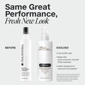 Paul Mitchell nozzle close-up highlighting precise, non-aerosol spray