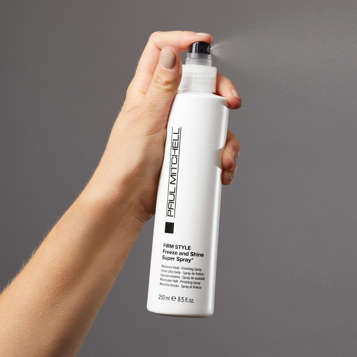 Paul Mitchell label close-up highlighting product name and scent benefits