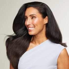 Paul Mitchell hairspray on coarse hair showing glossy shine finish