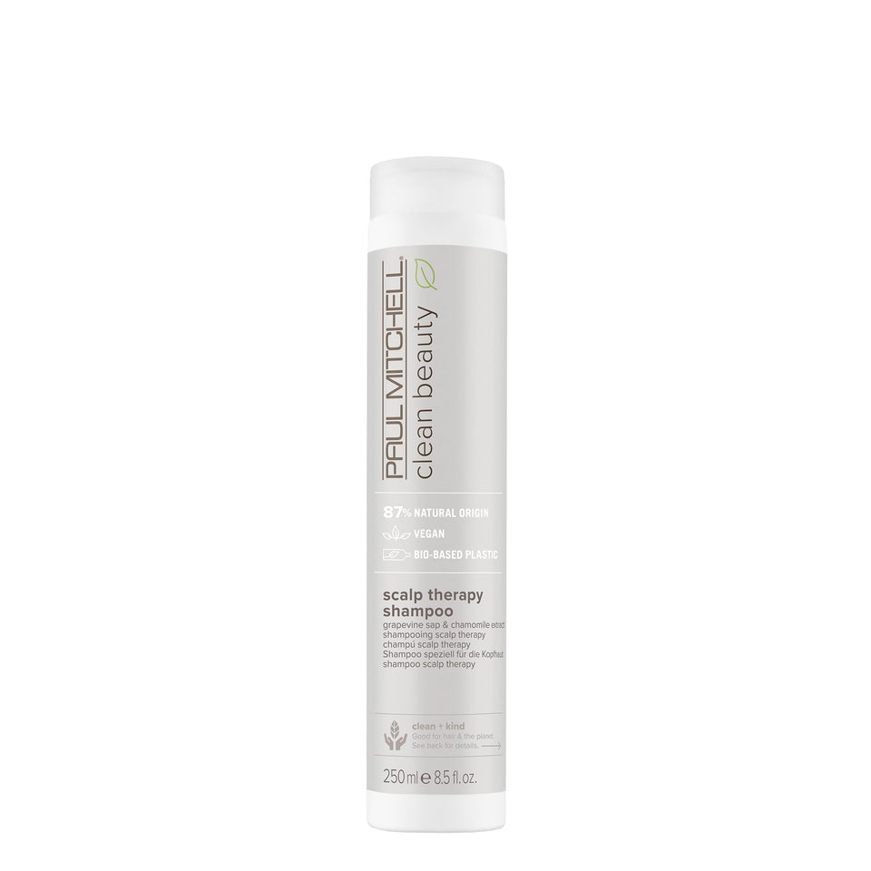Paul Mitchell front label showing clean beauty scalp therapy benefits