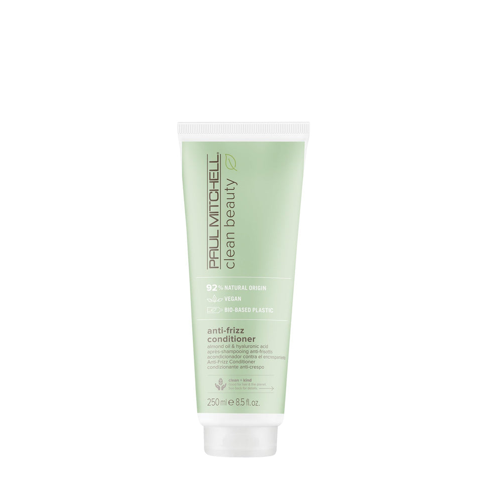 Paul Mitchell front packaging showing anti-frizz conditioner and clean beauty benefits