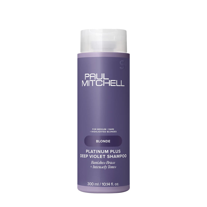 Paul Mitchell front packaging showing bottle and bold violet color benefit