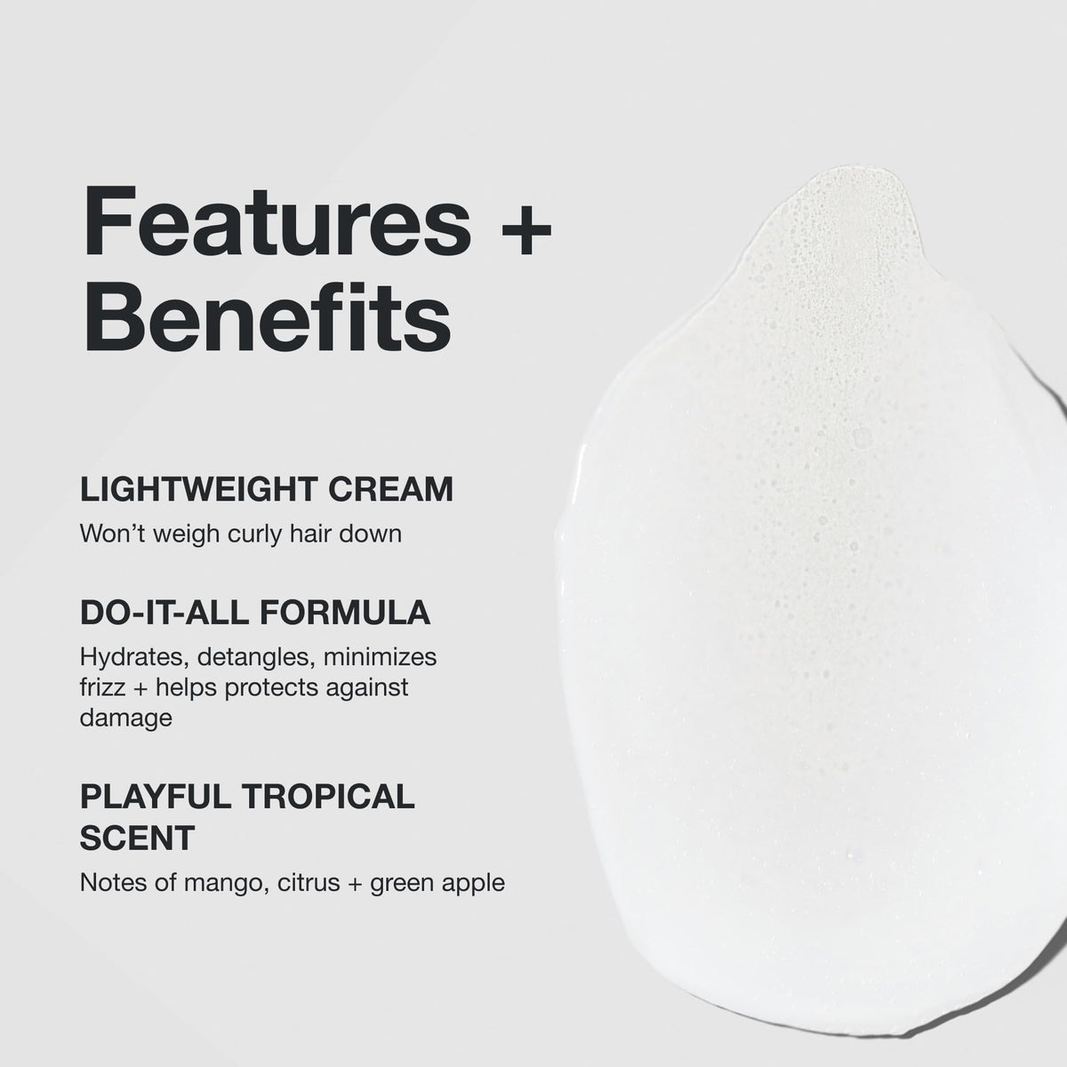 Paul Mitchell full circle cream texture close-up showing lightweight consistency benefit