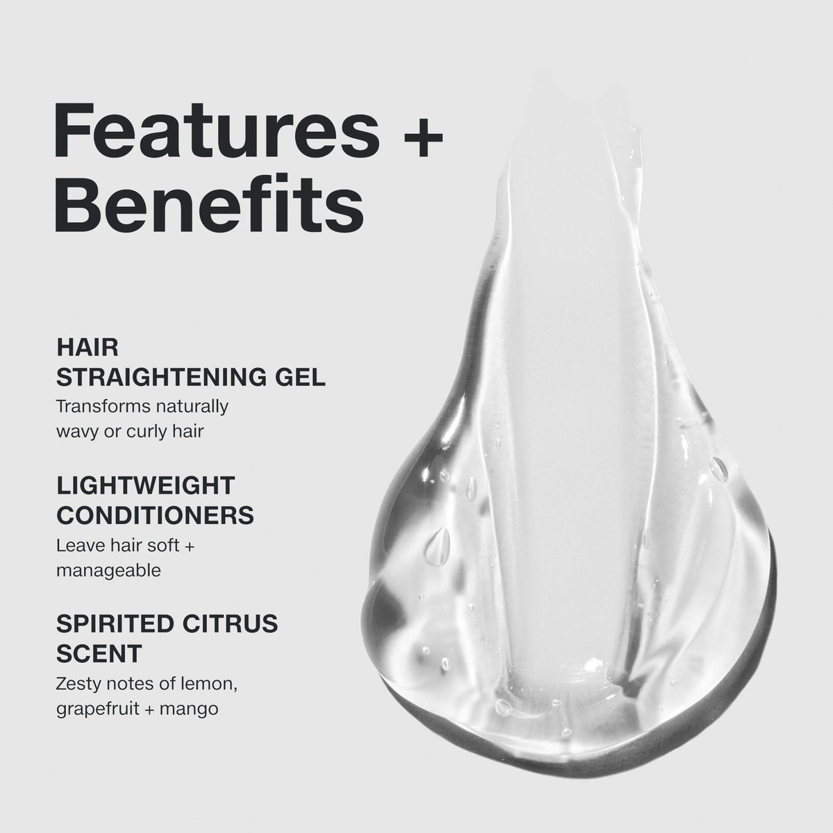 Paul Mitchell gel texture in palm showing lightweight slip benefit