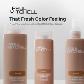 Paul Mitchell gift set styled on holiday table for easy gifting
