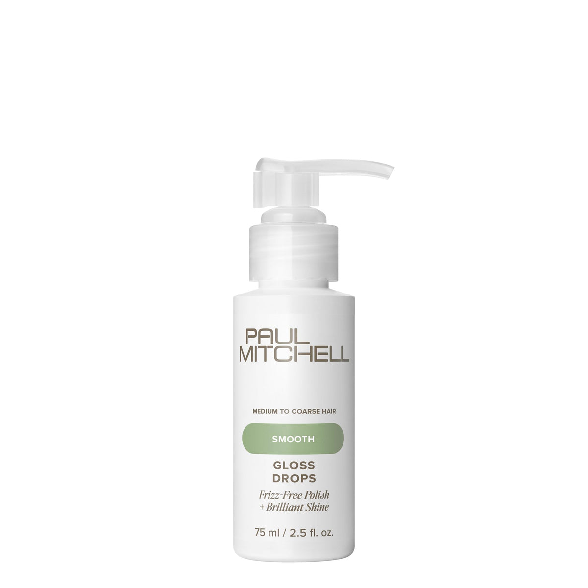 Paul Mitchell gloss drops front packaging showing bottle and label for instant recognition and shelf appeal