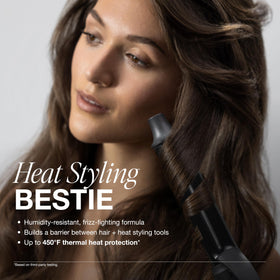 Paul Mitchell nozzle close-up demonstrating fine mist for even heat protection application