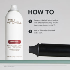 Paul Mitchell label and ingredients panel highlighting rice hull extract and wheat proteins