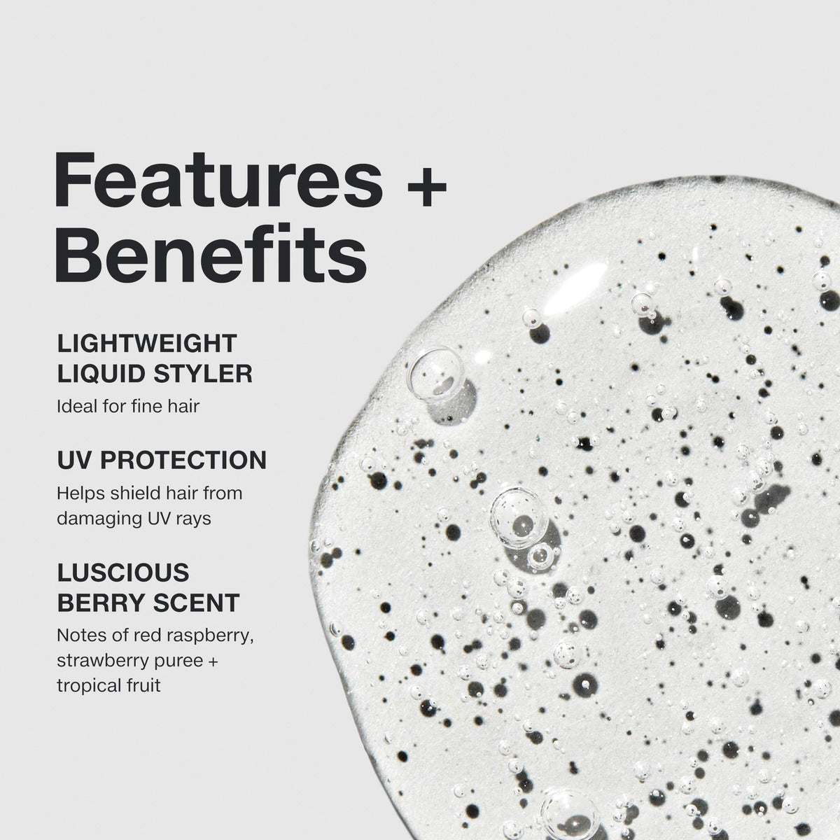 Paul Mitchell texture close-up of liquid pour showing lightweight consistency for easy spread