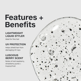 Paul Mitchell texture close-up of liquid pour showing lightweight consistency for easy spread