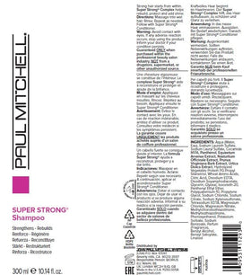 Paul Mitchell packaging label highlighting ingredients and color-safe formula benefits