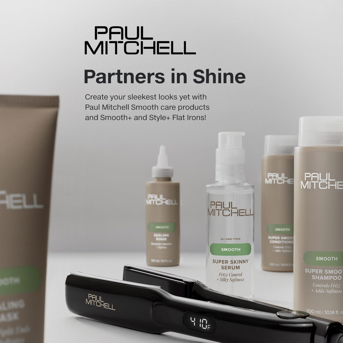 Paul Mitchell bottle PCR material detail showing eco-friendly packaging benefit