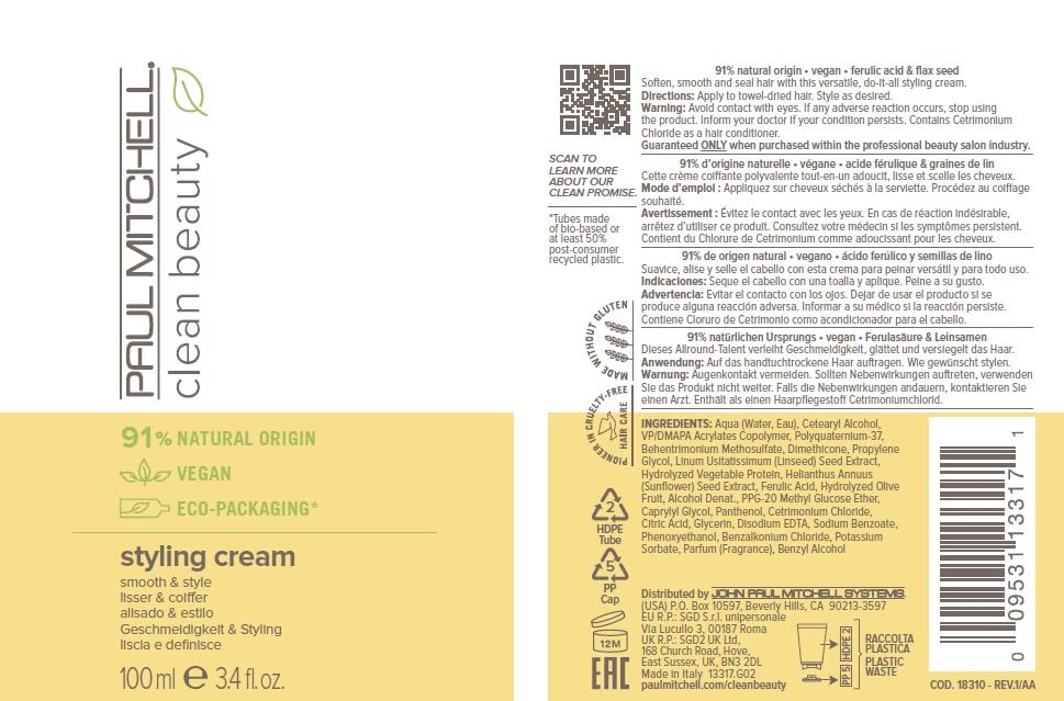 Paul Mitchell packaging with sugarcane symbol illustrating sustainable packaging