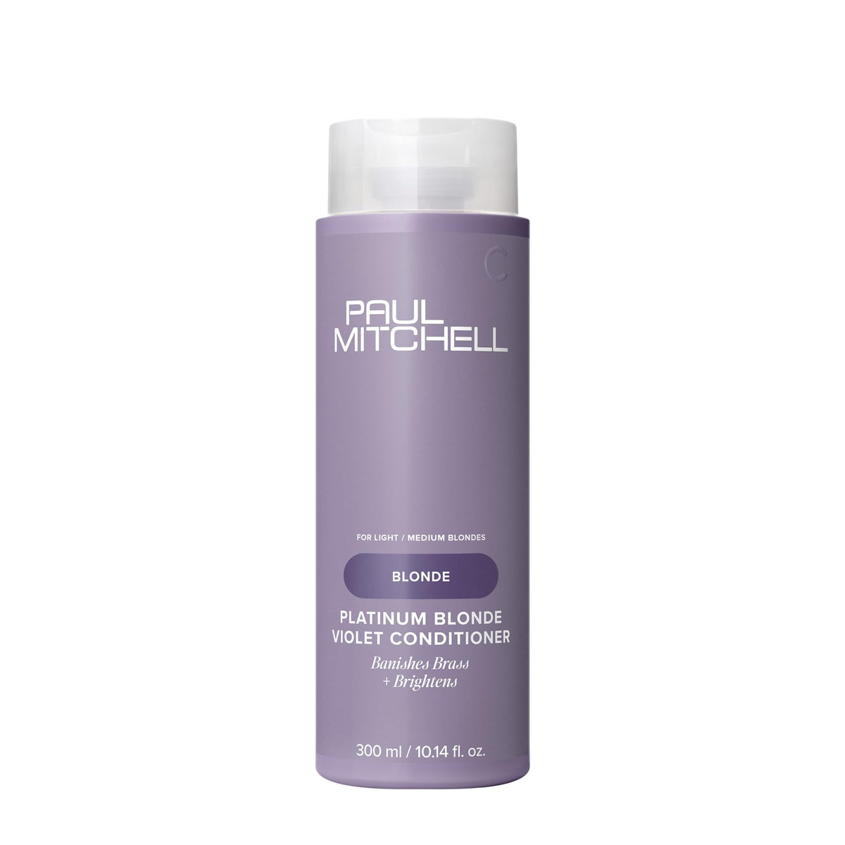 Paul Mitchell bottle front view showing product and brightening benefit