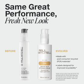 Paul Mitchell Quick Slip pump dispensing cream for controlled, mess-free application