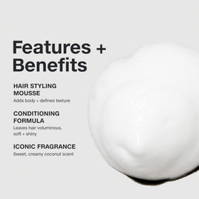 Paul Mitchell sculpting foam texture dispensed showing lightweight foam benefit