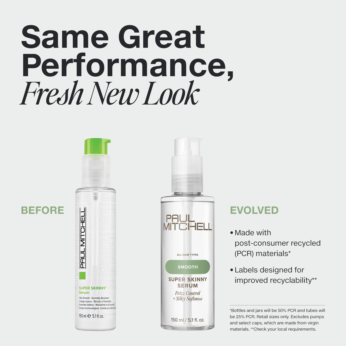 Paul Mitchell pump and label close-up highlighting easy-dispense benefit