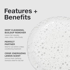 Paul Mitchell creamy shampoo poured to show texture and easy spread benefit