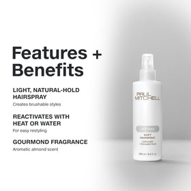 Paul Mitchell nozzle close-up highlighting controlled, even spray