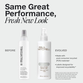 Paul Mitchell spray nozzle close-up, shows easy mist delivery and even application