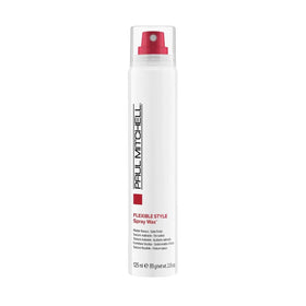 Paul Mitchell spray wax front packaging showing compact 2.8 oz can and label benefits