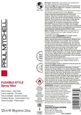 Paul Mitchell spray wax next to travel items demonstrating compact size convenience