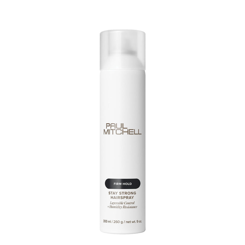 Paul Mitchell front packaging showing 9 oz can and label, professional finish benefit