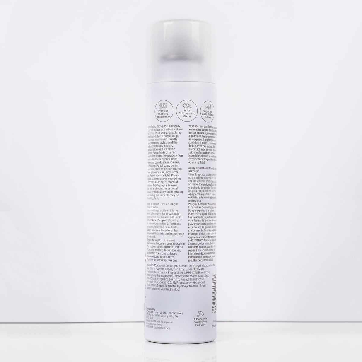 Paul Mitchell label detail showing usage instructions and scent