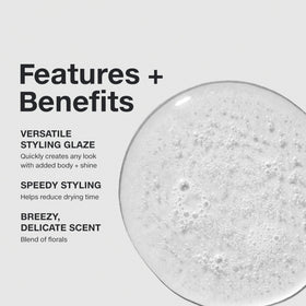 Paul Mitchell liquid texture close-up showing lightweight smooth shine