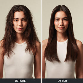 Paul Mitchell serum applied to damp hair speeding up drying time