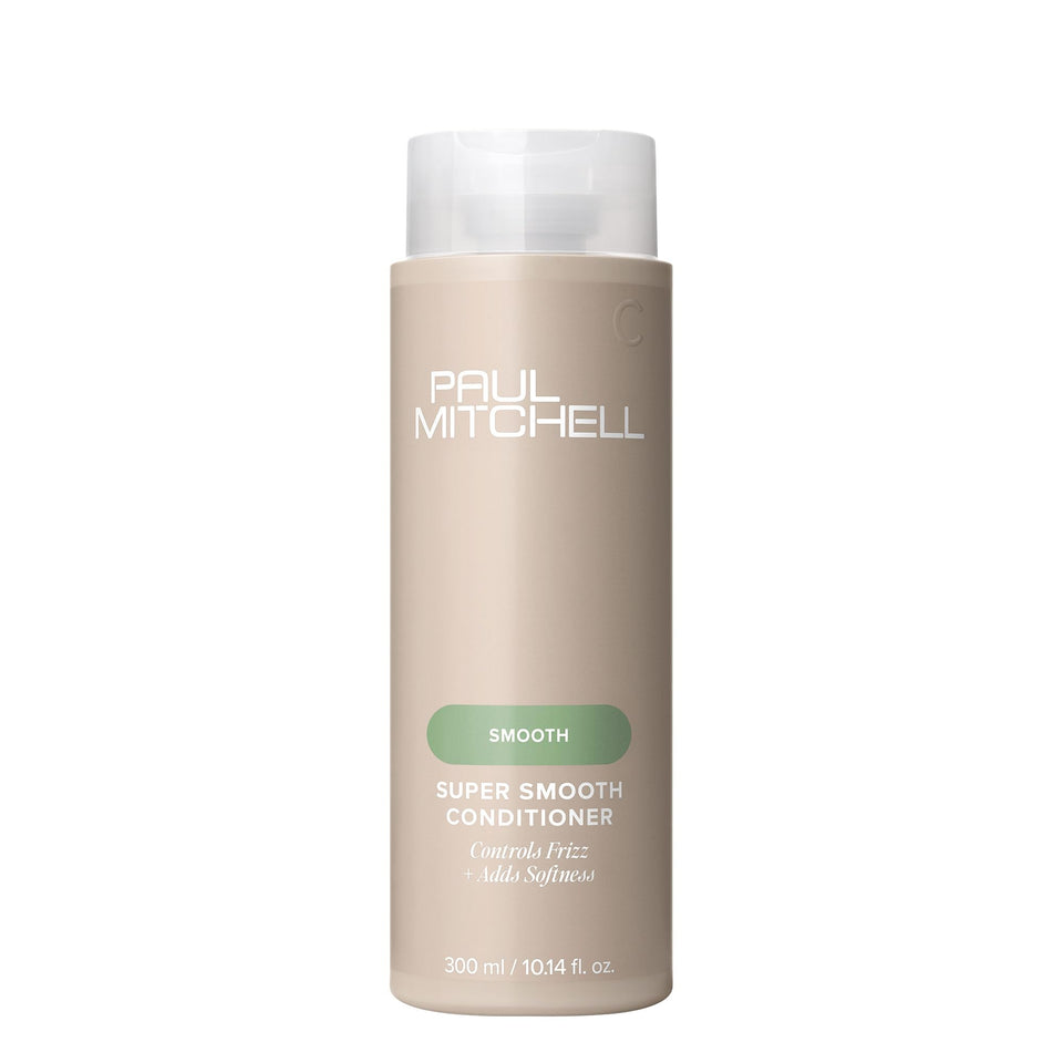 Paul Mitchell Super Smooth front packaging showing bottle and brand for clear product identification and benefit