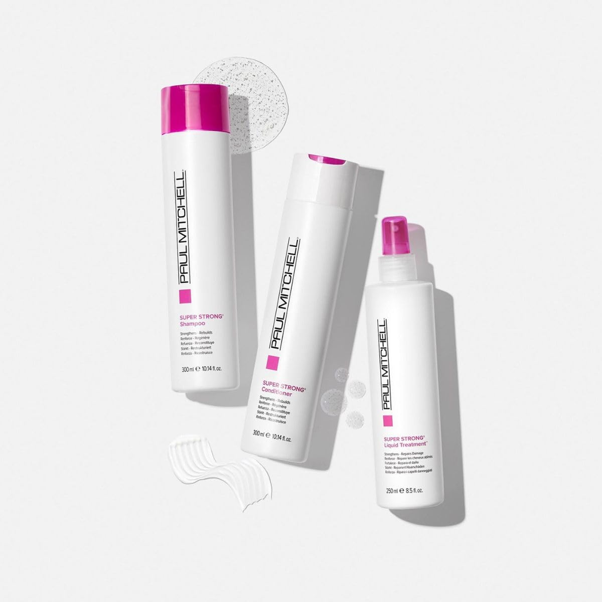 Paul Mitchell close-up of liquid texture on hair showing smoothing and shine improvement
