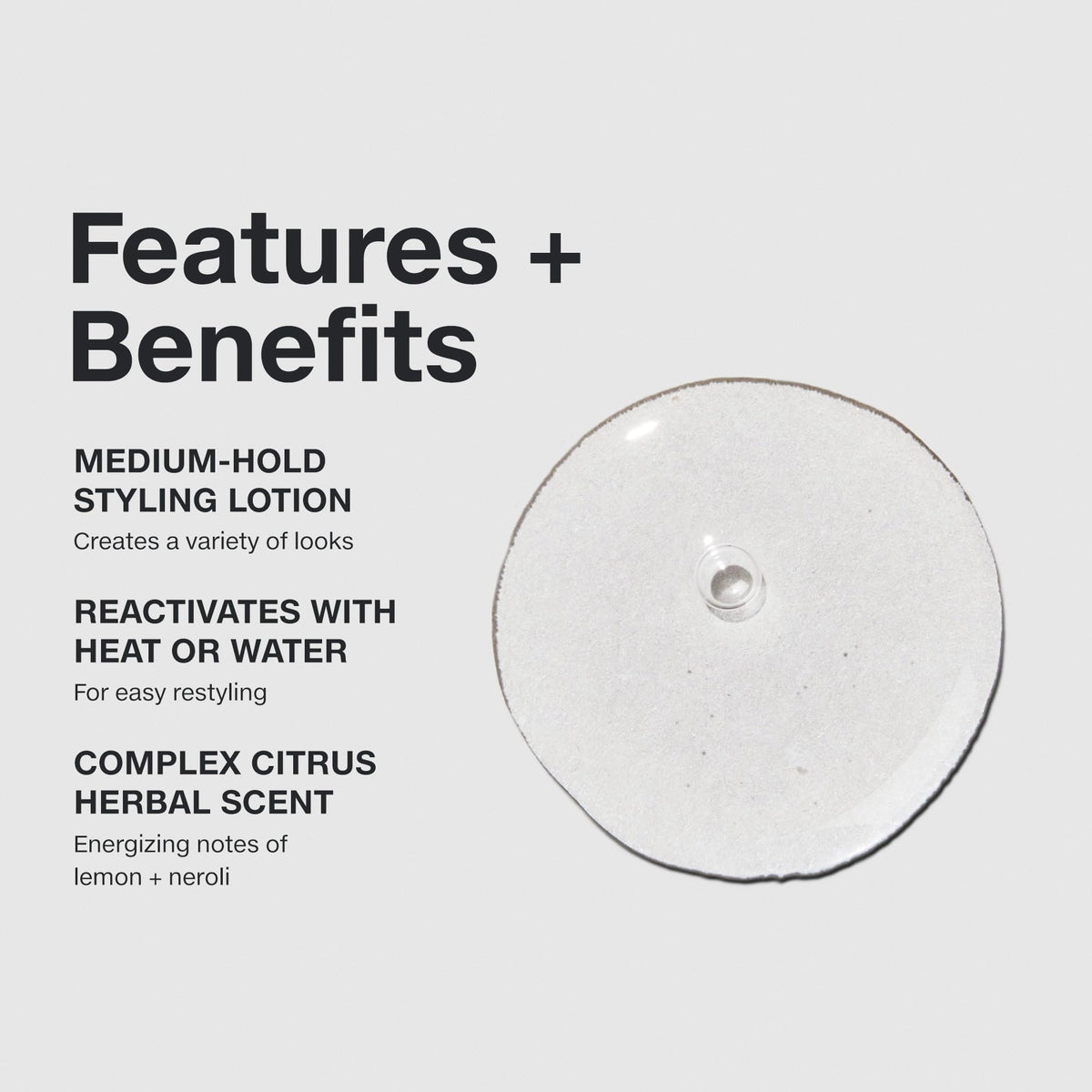 Paul Mitchell texture close-up on hair demonstrating defined, flexible hold