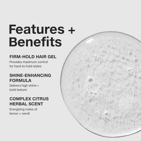 Paul Mitchell clear gel texture close-up showing glossy consistency for high shine