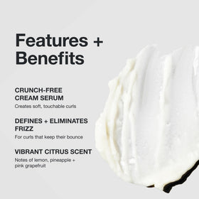 Paul Mitchell cream-serum texture on palm showing lightweight slip and hydrating consistency