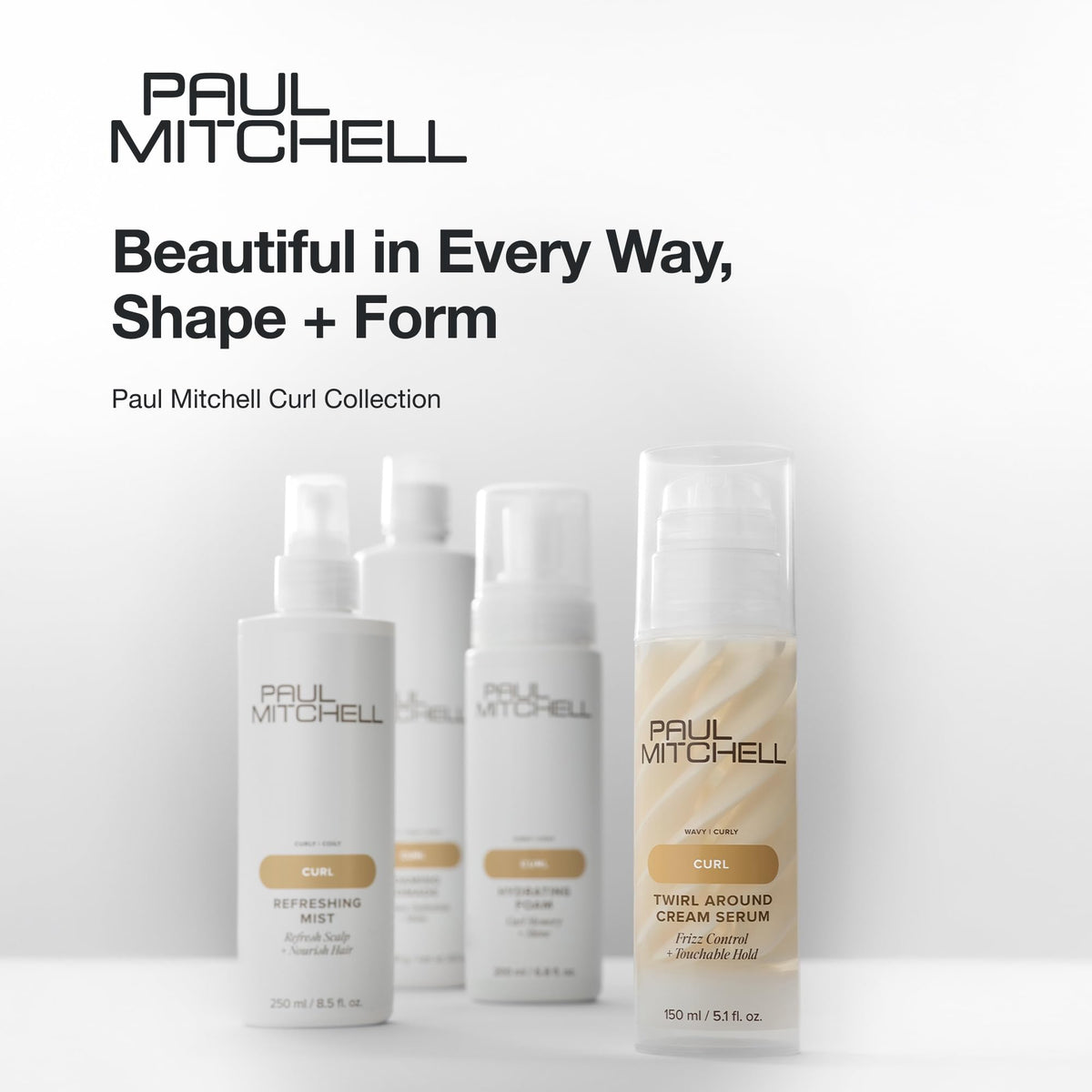 Paul Mitchell product on bathroom shelf in lifestyle scene conveying everyday use