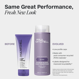 Paul Mitchell violet conditioner texture close-up for toning benefit