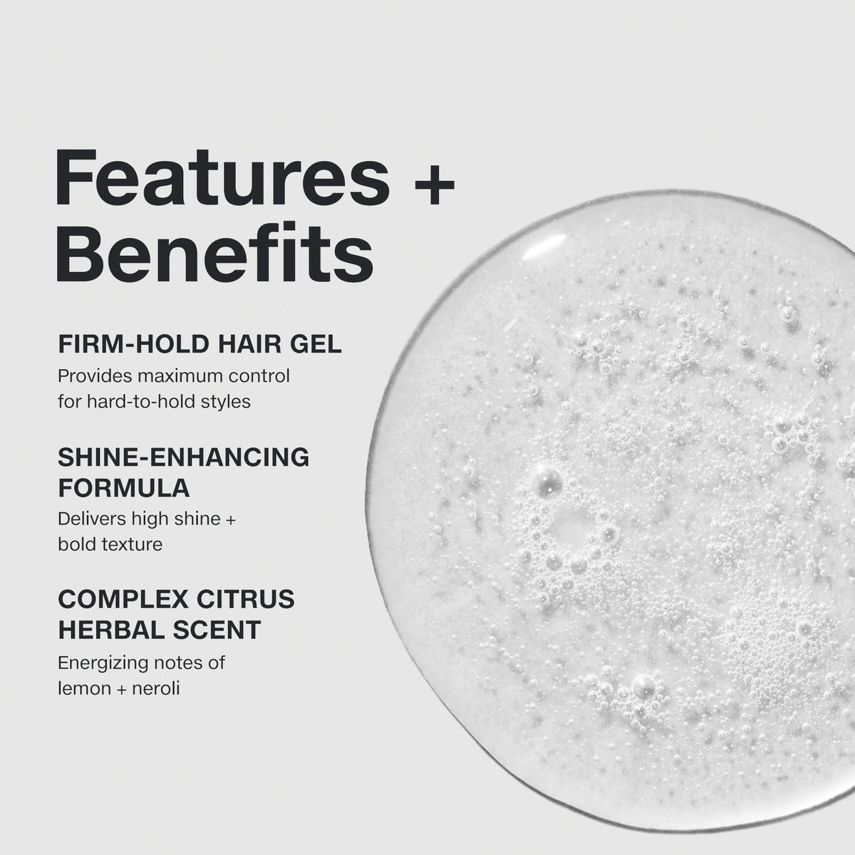 Paul Mitchell wet-look styled hair demonstrating strong hold and shine